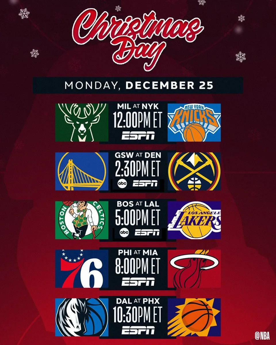 NBA　クリスマスゲーム　2023！