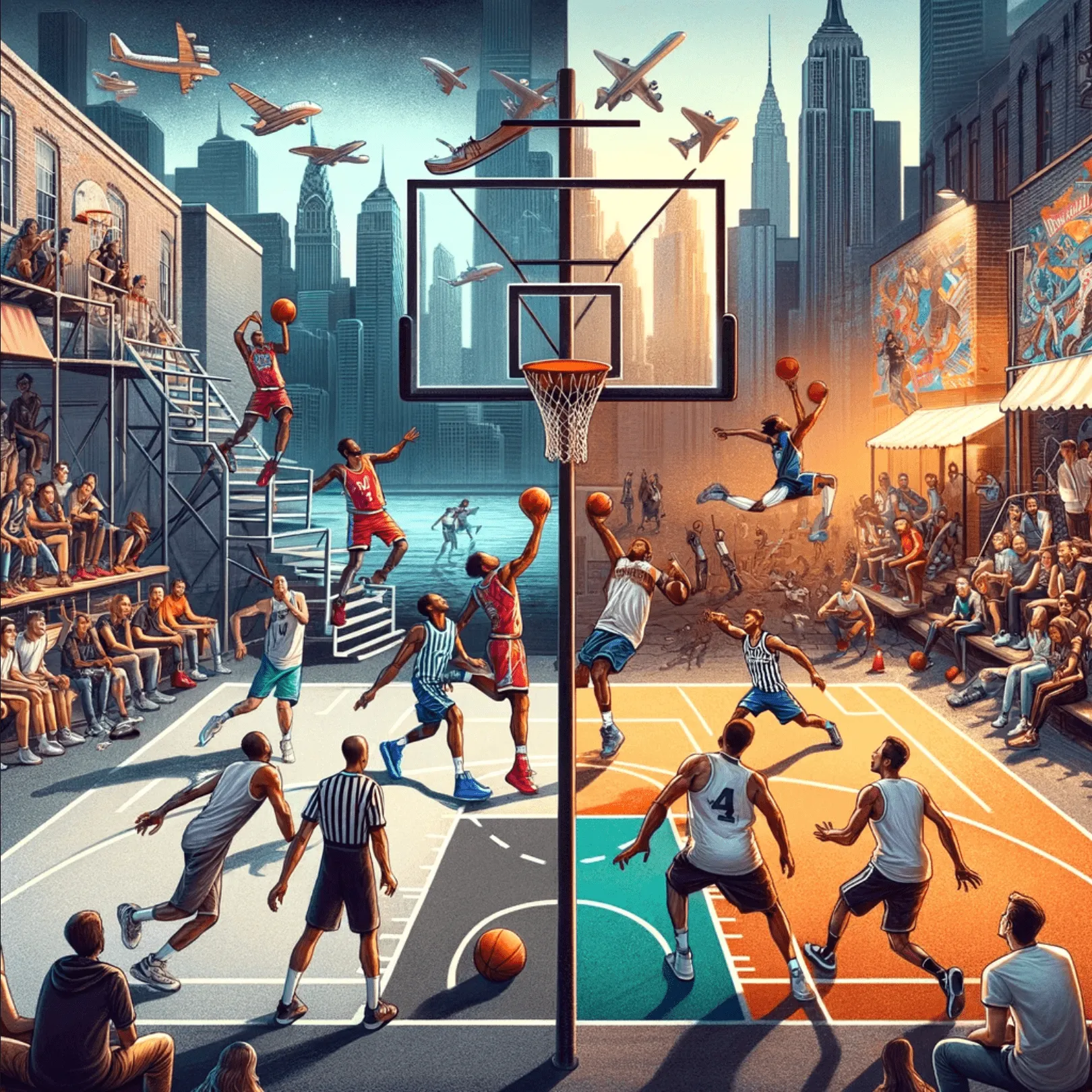 バスケットボールとストリートバスケ：伝統と自由の融合